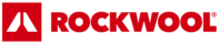 Logo Rockwool in dunkelrot und weiß