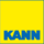 Logo Kann in blauer Schriftfarbe und gelber Box