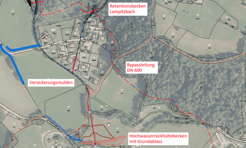 Landkarte Bauprojekt