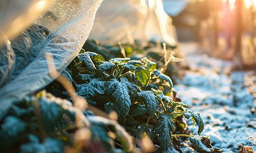 Pflanzen im Garten nach nach erstem Frost