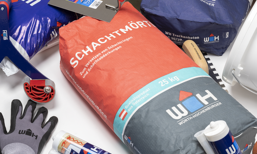 Unterschiedliche WH-Eigenprodukte von Handschuhen bis Mörtel