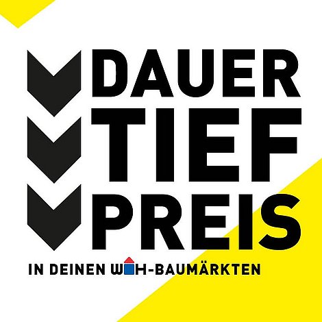 Headerbild zu Dauertiefpreisen bei WH mit gelb weißen Hintergrund