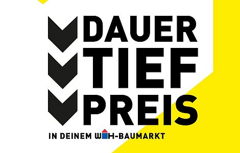 Headerbild zu Dauertiefpreisen bei WH mit gelb weißen Hintergrund