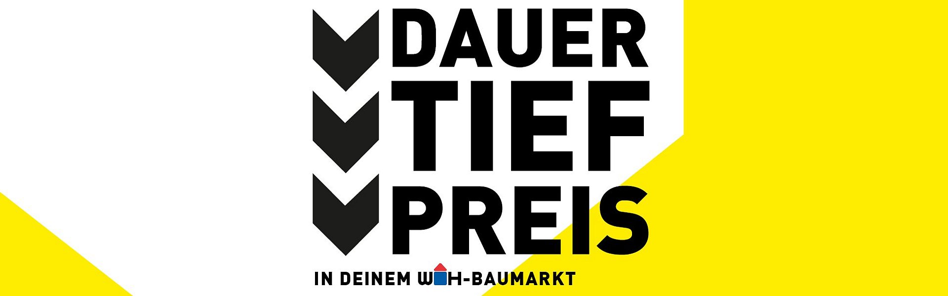 Headerbild zu Dauertiefpreisen bei WH mit gelb weißen Hintergrund