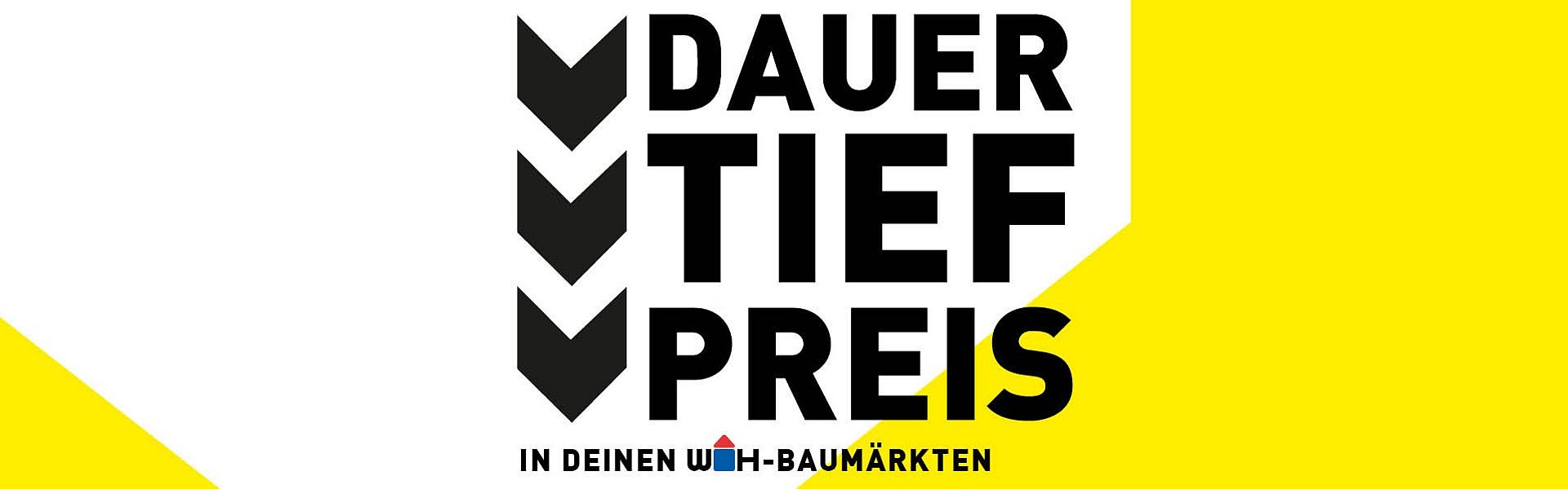 Headerbild zu Dauertiefpreisen bei WH mit gelb weißen Hintergrund