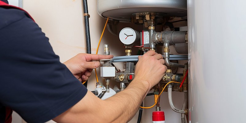 Handwerker Repariert Heizungssystem