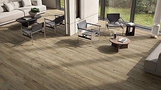 Villeroy und Boch Wood Selection Fliesen verlegt in modernem Wohnbereich
