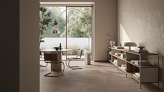 Villeroy und Boch Unit Five Fliesen verlegt in modernem Esszimmer