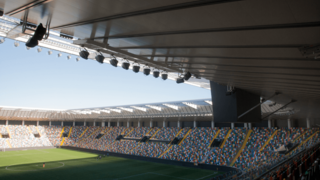 Dach-Paneele Adria Roof von BREDA in einem Fußballstadion