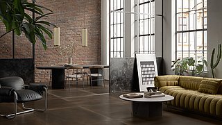 Villeroy und Boch Metalcraft Fliesen verlegt in modernem Wohnbereich